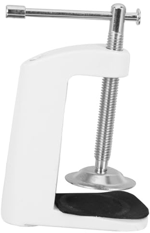 Toddmomy C klemme Metall Tischklemme für Mikrofonstativ Hochleistungs Tischbefestigung Stabile Schreibtischklemme für LED Tischlampen Geeignet für Dicke Tischplatten Schwarz Weiß