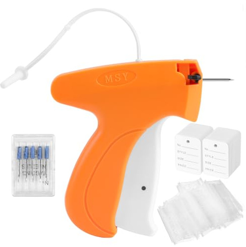 ZOTRAHG Pistolet d'étiquetage pour vêtements avec 5 aiguilles de rechange, 2000 fils d'agrafage et 200 mots clés - Pistolet d'étiquetage pour vêtements pour chapeaux, vêtements, chaussettes