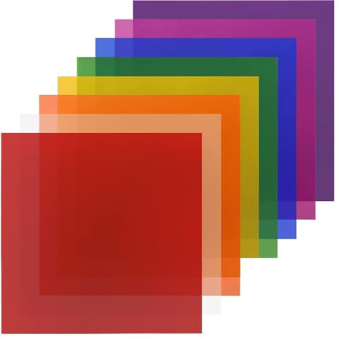 Transparentpapier Bunt 120 Stück 19x19cm – Fensterfolie Bunt Transparentfolie Bastelfolie für Window Color Fensterbild Basteln Schule Kunstunterricht Dekoration Farbig Lichtdurchlässig Set