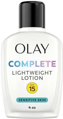 Olay Complete All Day Moisture Lotion UV Defense SPF 15, Sensitive Skin, 4 fl oz (118 ml) (1 pack)