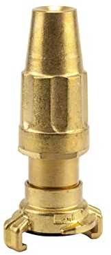 Gardena Siringa ad innesto rapido in ottone per tubi da 25 mm (1 pollice): attacco rapido con getto d'acqua regolabile e regolabile (7132-20)