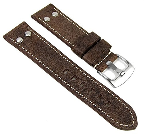Eichmüller Uhrenarmband Lederband Vintage Look mit Nieten