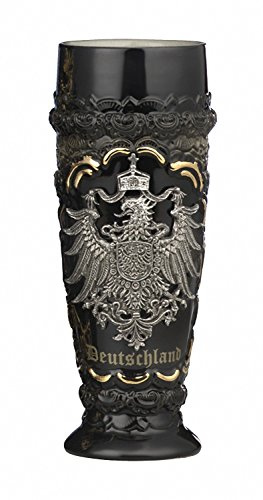 King Boccale da Birra tedesco con lo stemma della Germania di stagno nero 0,5 litri KI 155-SZA 0,5L Deutschland