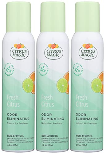 Citrus Magic Freshener Odor Eliminating Air Freshener Spray, 3 Ounce (Pack of 3), Fresh Citrus, 3 Count