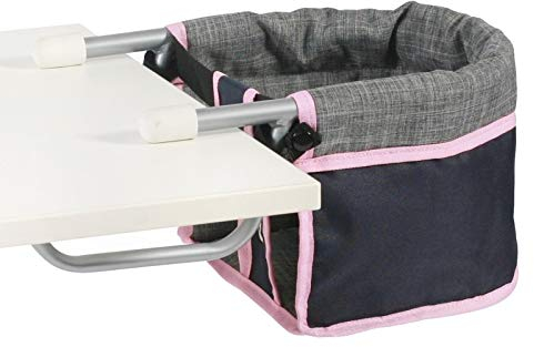 Bayer Chic 2000 735 26 Tischsitz 60 cm, Puppen-Hochstuhl, Melange grau, Navy, Klein
