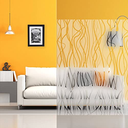 DIMEXACT Selbstklebende Dekorfolie mit Motiven für Fenster, Lianeneffekt, Breite 1,52 m, Rolle