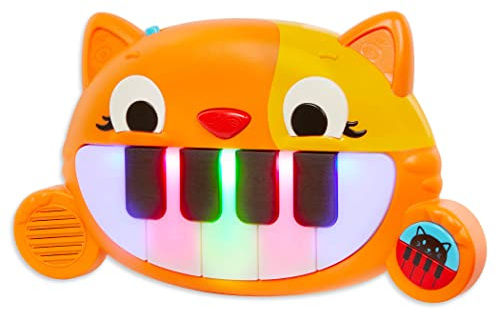 B. toys Mini Meowsic, Mini-Katzenpiano mit Lichtern und 2 Modi | Mini-Spielzeug-Tastatur mit 9 leuchtenden Tasten, 2 Musikmodi, 10 Liedern und kinderfreundlichem Format, 6+ Monate