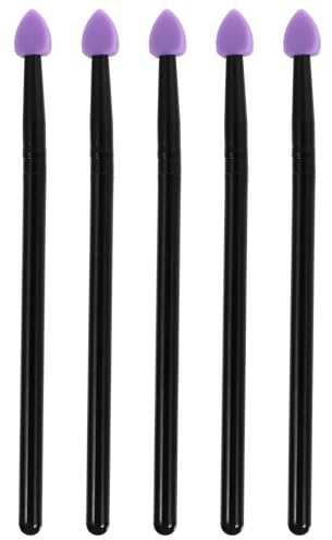 5pcs Silicone Eyeshadow Eye Shadow Applicator Silicone Makeup Brush for Eye Shadow Eyeliner Eyebrow Lip Makeup