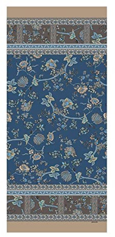 Bassetti Genova Schal aus 91% Baumwolle und 9% Kaschmir in der Farbe Blau B1, Maße: 80x180 cm - 9324552