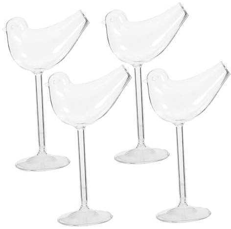 UPKOCH Smoke Cocktail Glasses and Glass Cocktail Cups 4pcs Set High Footed Drinking Glasses for and Red Wine Barware for Parties and Home Use