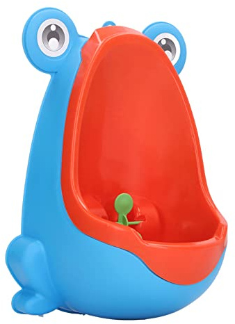 Asixxsix Niedliches Frosch-Töpfchen-Trainings-Urinal, Notfall-Wand-Saugnapf-Toilette für Kinder, Töpfchen-PIPI-Training mit Lustiger Ziel-Ziel-Windmühle für Camping-Autoreisen