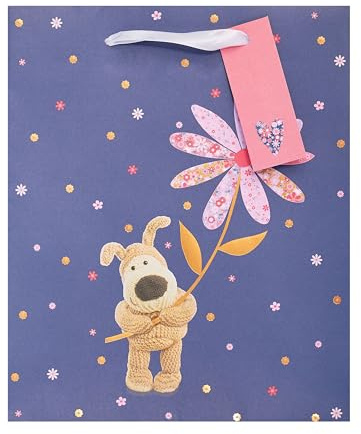 Boofle | Medium Gift Bag for Her/Friend | Party Bags for Presents | Birthdays/Weddings/Mother's Day | Cute Design | 190 x 229 x 89 mm