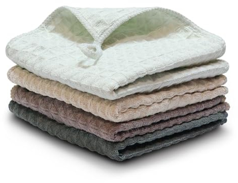 Patiparrto Barista Micro Cloth Set 4 Pack Microfiber Cleaning Cloths Espresso Barista Towels Coffee Bar Towels 12x12