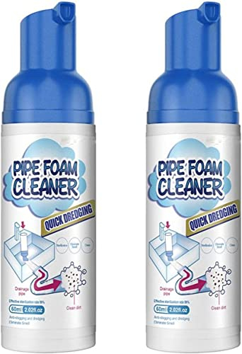 Detergente in schiuma per tubi di scarico, deodorante per tubi di scarico, detergente per tubi, detergente per tubi di schiuma, rimozione intasamenti dei capelli liquidi e detergente per WC, lavandini