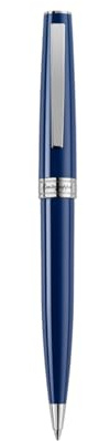 Montegrappa Armonia Kugelschreiber aus Harz und Edelstahl in der Farbe Dark Blue, mit Drehmechanik, Länge: 13,8cm, ISA1RBAD