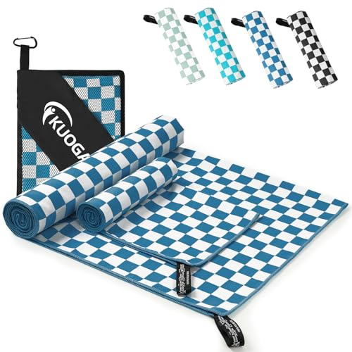 Juego de 2 Toalla Microfibra (Toalla de BañO Grande de 160x80 cm + Toalla PequeñA de 80x40 Cm), Toalla de Playa, Toalla Gimnasio, Toallas Microfibra Secado RáPido para Fitness, Sauna