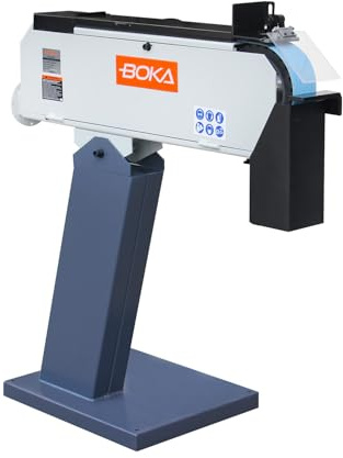 BOKA Bandschleifmaschine Metall 3 kW, 2000 × 75 mm Schleifband, Profi stationäre Schleifmaschine mit Gusseisen-Sockel & verstellbarem Schleifkopf, für Stahl & Guss, 220V – 60Hz – 1Phase, BG-3