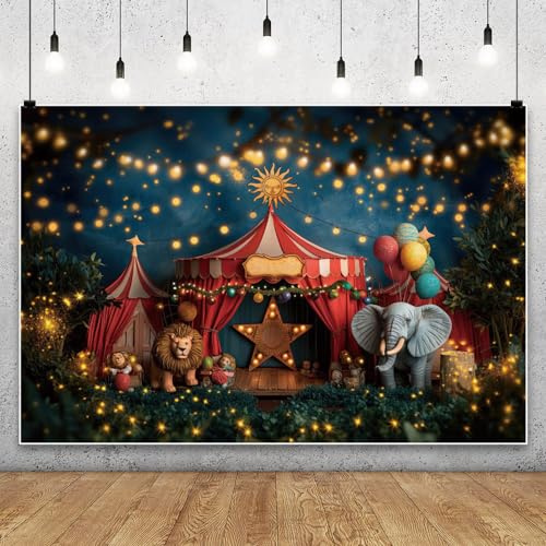 Renaiss 2.2x1.5m Carnevale circo sfondo parco divertimenti tende fotografia sfondo bambini ragazzo ragazza 1 ° compleanno Party Decor Baby ritratto tiro foto studio oggetti di scena
