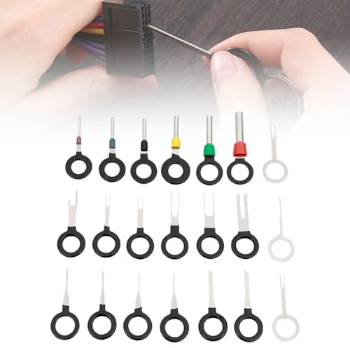 FUXNGZI Terminal Ejector Kit für Auto, kfz Werkzeug 2024 New Auspinnwerkzeug Kfz Set Auspinwerkzeug mit Schutzhülle für Meisten Steckverbinder Terminals (21PCS)