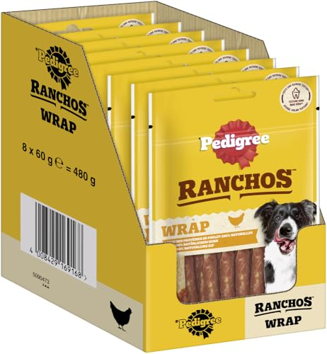 PEDIGREE Wraps Hundesnacks Huhn, 8x60g