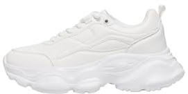ONLY Sneaker, Zapatillas Onlleni PU Chunky Mujer, Blanco, 37 EU