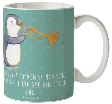 Mr. & Mrs. Panda Tasse Posaune Liebe - Geschenk, Musikerwitz, Blechblasinstrument, Kaffeetassen, Musik, Kaffeetasse, Musikfans, Musikinstrument,