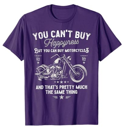 Mens Motorbike Birthday Funny Old Cool Cruiser Fathers Day T-Shirt