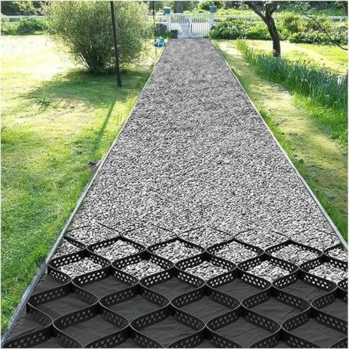 Estabilizador de rejilla de suelo de plástico HDPE de 2 pulgadas para caminos de jardín y adoquines de entrada, retenedor de control de lodo, entrada geomalla, 2 x 4 m