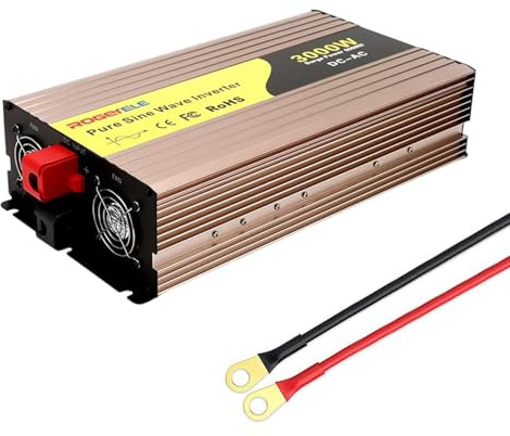 ZephyrGlow Conversor de Tensión Onda Sinusoidal, Fotovoltaico para Paneles Solares, Inversor con Certificación,3000W-48V