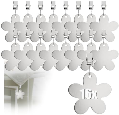 com-four® 16x Tischdeckenbeschwerer, Tischtuchgewichte aus rostfreiem | Tischtuchklammer - schwere Tischdeckenklammern