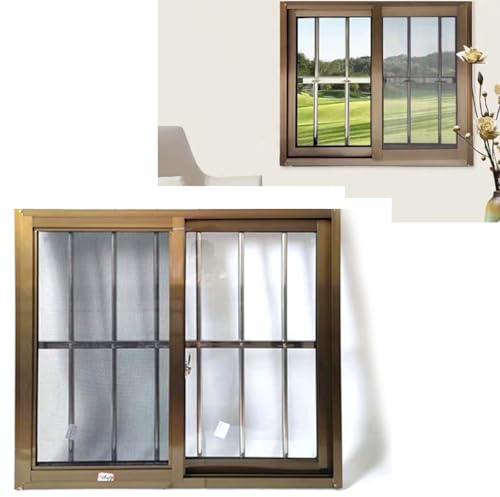Shed Window, Basement Replacement Windows, Sliding Windows with Tempered Glass & Screens, Basement Ventilation Window for Barns, Playhouse, Household, Garage(Gold,70 * 30cm/28 * 12in)