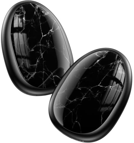 coldSky Handwärmer Wiederaufladbar 2 Pack, Kieselsteinoptik Magnetische Elektrische Tragbare Heizung 4000mAh, Wiederverwendbare, 3 Einstellungen Schnelles Aufheizen, Draußen