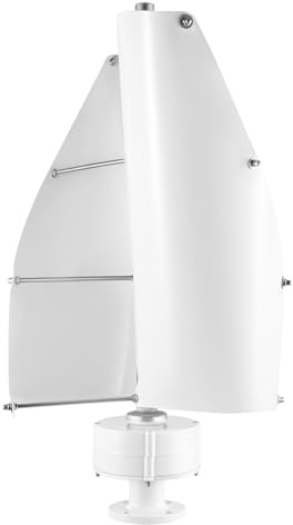 Mqwdxzfes Generatore di turbina eolica da 12 V/24 V, 100 W, con regolatore di carica, generazione di energia eolica per casa, barca, lampada da strada, 62 dB, IP67 (bianco)