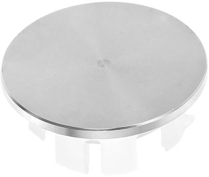 DECOMELODY Stainless Steel Sink Hole Cover Bathroom Overflow Cap Splash Prevention Easy Installation Silver Aesthetic Design for Kitchen Basin Overflow Holes 22 Mm 0.94 Inch Aperture