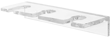 Wine Wall Mount - Transparent Champagne Holder, Bar Rack | Home Bar Storage Organizer, Space Efficient Glassware Display with Durable Design for Holding Three Glasses