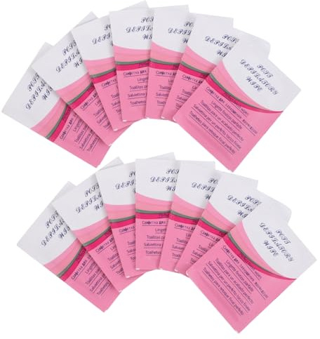 Cabilock 50 pièces Lot de Lingettes Post-épilation Cire Lingettes Soyeuses pour Éliminer Résidus de Cire Soin Apaisant pour Types Variés de Peau Usage Unique Pratique pour Maison et Voyage