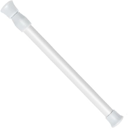 WUFKOP Tringle à Rideau Extensible sans Perçage, Barre de Vitrage Télescopique pour Fenêtre, Douche et Décoration d'Intérieur (30-50 cm)