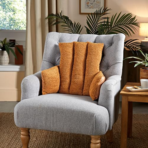 Eldo® Rückenkissen mit Armlehne für Sessel, Bett & Sofa – Wendekissen – erhöht den Komfort - waschbar bei 40 °C – angenehmer Sitzkomfort Dank Teddy-Fleece – Lesekissen ideal für langes Sitzen, Lesen