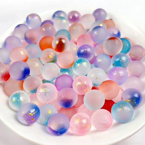 ZhouWei 200 Piezas Canicas de Cristal Colores, 10 mm Juego de Canicas para niños de Vidrio Transparentes Canicas de Colores, para Decoración o Juegos de Canic (10 Colore)