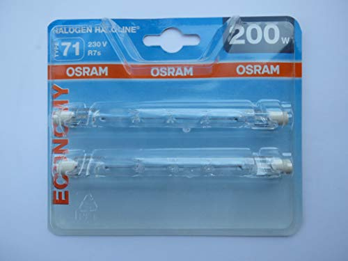 2x Osram Halogenstab, 200W, R7s, 118mm