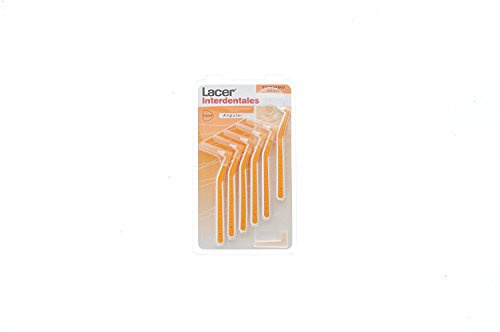 LACER - Cepillo Interdental Angular Suave 6 Unidades, Mango Angulado, Máxima Eficacia, Filamentos Tynex, Previene y Elimina la Placa Bacteriana, Cerdas Suaves