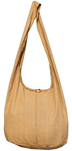 PANASIAM Schulterbeutel Damen & Herren - leichte & robuste Schultertasche | Unisex Baumwolltasche, Umhängetasche Lini Design, 2 Größen mit Reißverschluss & extra Innentasche, waschbar, Baumwolle