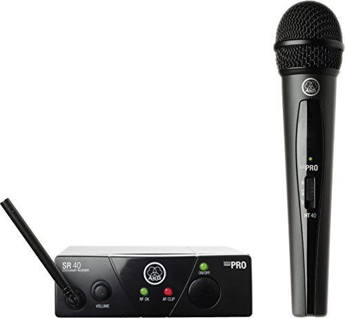 AKG Pro Audio WMS40MINI - Set vocale US25A, sistema microfonico wireless, con ricevitore SR40 e mini trasmettitore tascabile PT40