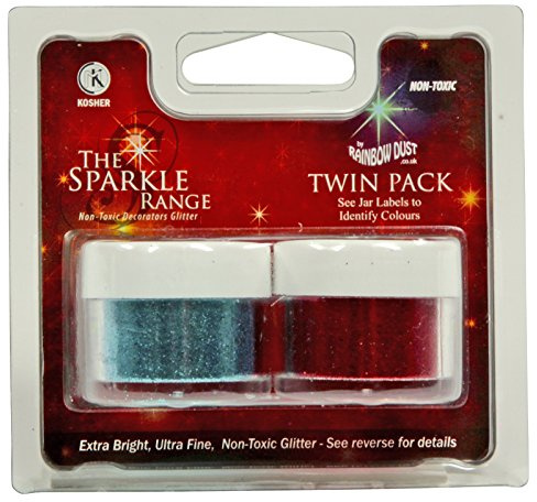 bakeryteam Rainbow Dust The Sparkle Range Dekorations Glitzer Set Blau + Rot (10 g)