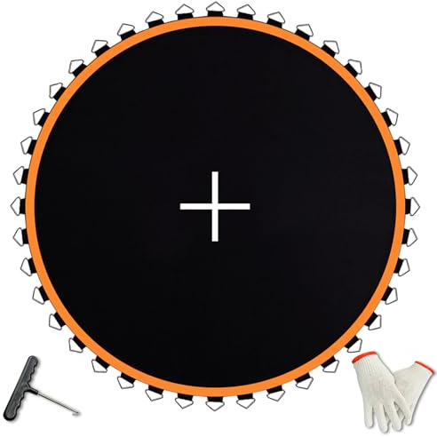 JumpTastic Trampolin-matte, passend für 4,5 m, 96 Stück, 16,5 cm Feder-Trampolin-Rahmen