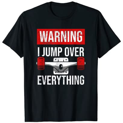 Springen über Skateboard Waveboard Longboard Skater T-Shirt