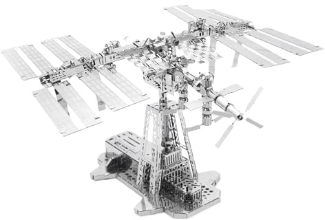 METAL-TIME Internationale Raumstation Modell, ISS Raumstation Metall Modellbausatz 3D Metall Modellbausatz zum Bauen für Erwachsene, Modell Raumstation Astronauten Lodge