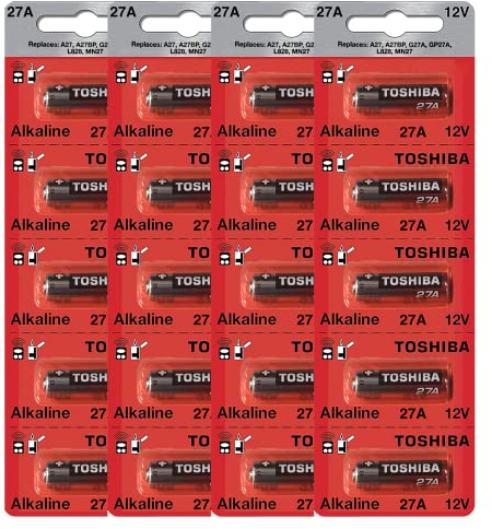 Toshiba Alkaline 27A GP27A MN27 A27BP 12 Volt Battery (20 Batteries)