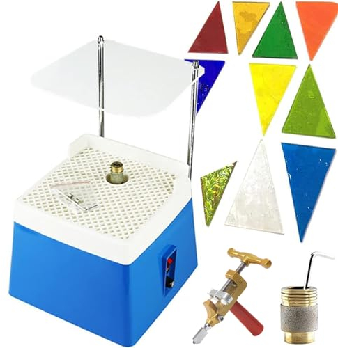 QJJML Meuleuse d'angle pour Vitrail avec Coupe-Carreaux, Meuleuse d'angle pour Vitrail De Bureau avec Mèches De 5/8'' Et 1'', pour Plan, Courbe, Angle Arrondi