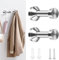 Wvu & Wvo - Ganchos de pared redondos plateados, gancho de pared para atornillar, pastel, gancho de pared de acero inoxidable de 49 mm, adecuado para colgar objetos en cocina, baño y dormitorio